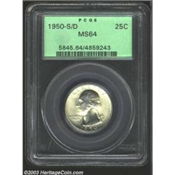 1950-S/D 25C MS64 PCGS....