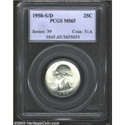 1950-S/D 25C MS65 PCGS....