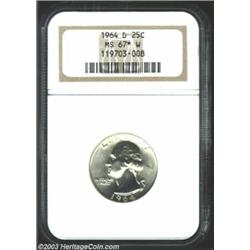 1964-D 25C MS67 * NGC....