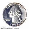 Image 1 : 1955 25C PR69 Deep Cameo NGC. Brilliant and virtually as struck, with enviable contrast between t...