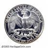 Image 2 : 1955 25C PR69 Deep Cameo NGC. Brilliant and virtually as struck, with enviable contrast between t...