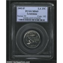 2002-P 25C Louisiana MS69 PCGS....