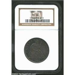 1886 50C MS64 NGC....