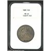 Image 1 : 1889 50C MS64 NGC. Medium gray color mixes with subtle golden shades. A well defined example of t...
