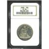 Image 1 : 1868 50C PR64 NGC. Deeply mirrored with some hazy gray patina. A tiny planchet imperfection is no...