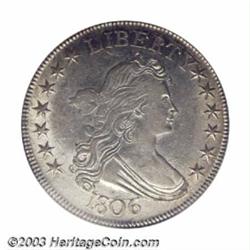 1806 50C Pointed 6, Stem AU55 PCGS....