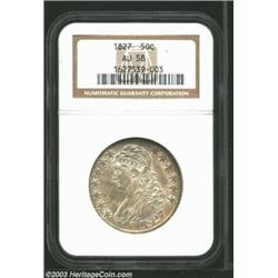 1827 50C Square Base 2 AU58 NGC....