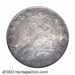 1828 50C Curl 2, No Knob MS64 PCGS. O-102, R.2. This is a very attractive example of this unusual...