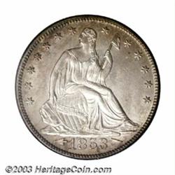 1853 50C Arrows and Rays MS63 PCGS....