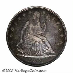 1861 50C Scott Restrike AU55 ANACS. Breen-8002. The State of Louisiana couldn't wait to secede fr...