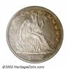 Image 1 : 1873-CC 50C No Arrows AU50 ANACS. The 1873-CC No Arrows is the first of two Half Dollars produced...