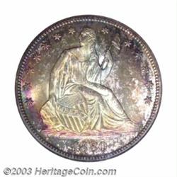 1880 50C MS67 NGC. The Philadelphia Mint used one obverse and two reverse dies to deliver 8,400 b...