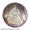 Image 1 : 1880 50C MS67 NGC. The Philadelphia Mint used one obverse and two reverse dies to deliver 8,400 b...