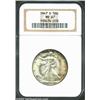Image 3 : 1947-D 50C MS67 NGC. An irresistible '47-D Walker that exhibits radiant luster, near-perfect surf...