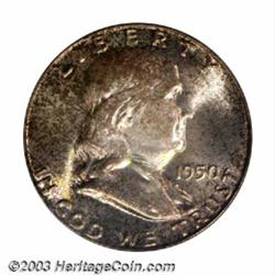 1950 50C MS66 Full Bell Lines PCGS. The glistening surfaces are fully lustrous beneath an overlay...
