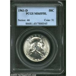 1961-D 50C MS65 Full Bell Lines PCGS. Fully struck with clean surfaces dripping with brilliant lu...