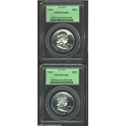 1962 50C PR67 Deep Cameo PCGS, the devices have a hint of apricot patina, the cameo contrast is p...