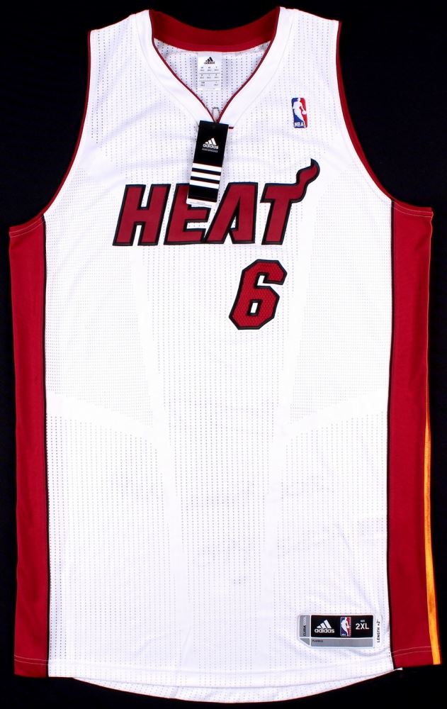 lebron james signed miami heat jersey