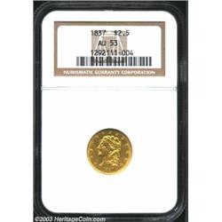 1837 $2 1/2 AU53 NGC....