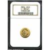 Image 1 : 1856 $2 1/2 MS62 NGC. Nice luster and a minimally marked appearance are seen overall. Some slight...