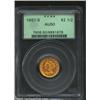 Image 1 : 1867-S $2 1/2 AU50 PCGS. An orange-gold piece with a typical strike on the eagle's front leg and...