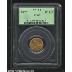 1870 $2 1/2 XF40 PCGS....