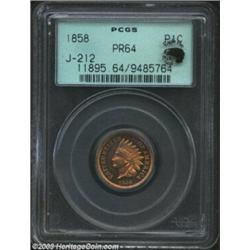 1858 P1C Indian Cent, Judd-212, Pollock-256, R.7, PR64 PCGS. Eagle Eye Photo Seal....