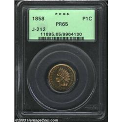 1858 P1C Indian Cent, Judd-212, Pollock-263, R.5, PR65 PCGS....