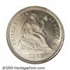 Image 1 : 1868 H10C Half Dime, Judd-638, Pollock-710, R.6-7, MS65 NGC....
