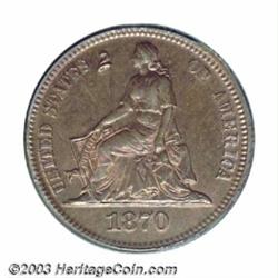 1870 10C Ten Cents, Judd-833, Pollock-923, R.6-7, PR65 Red and Brown PCGS....