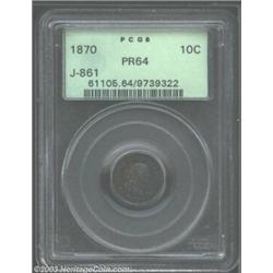 1870 10C Standard Silver Ten Cents, Judd-861, Pollock-949, R.7, PR64 PCGS....