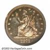 Image 1 : 1871 H10C Standard Silver Half Dime, Judd-1065, Pollock-1200, R.6-7, PR65 NGC....