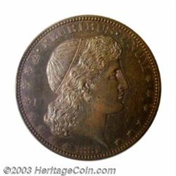 1882 50C Shield Earring Half Dollar, Judd-1701, Pollock-1903, R.7, PR65 Brown PCGS. George Morgan...