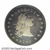 Image 1 : 1795 $1 Flowing Hair, Three Leaves VF20 PCGS. B-5, BB-27. An ideal mid-grade representative that...
