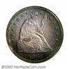 Image 1 : 1868 $1 PR66 NGC. Ex: P. Kaufman. This piece is more extensively toned and evenly distributed tha...