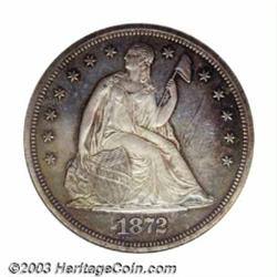 1872 $1 PR65 NGC. Both sides of this high grade With Motto Proof Dollar are subtly reflective wit...