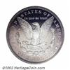Image 2 : 1892 $1 PR66 Cameo NGC. Soft violet peripheral toning only serves the intensify the stark contras...