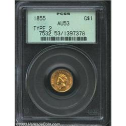 1855 G$1 AU53 PCGS....