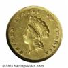 Image 1 : 1855-C G$1 --Cleaned, Bent--ANACS. AU Details, Net XF40....