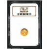 Image 1 : 1868 G$1 MS61 NGC. A richly detailed and bright example that has unabraded surfaces and only a hi...