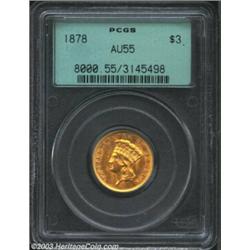 1878 $3 AU55 PCGS....