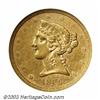Image 1 : 1866-S $5 Motto AU53 NGC....