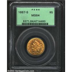 1887-S $5 MS64 PCGS....