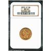 Image 3 : 1890-CC $5 MS63 NGC. Satiny with natural golden and crimson color over sharply struck surfaces. A...