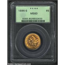 1896-S $5 MS60 PCGS....