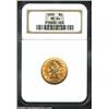 Image 1 : 1899 $5 MS64 NGC. Deep golden color intermixes with frosty, lustrous fields. Sharp and attractive...