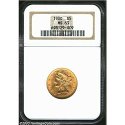 1900 $5 MS63 NGC....