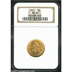 1901 $5 MS63 NGC....