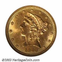 1908 $5 MS65 NGC....