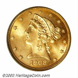 1908 $5 MS66 PCGS....